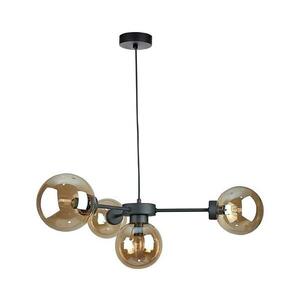 Keter Lighting Csillár zsinóron KALIOPE II 4xE14/50W/230V fekete/füstös bézs kép