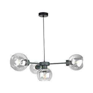 Keter Lighting Csillár zsinóron KALIOPE 4xE27/60W/230V fekete/átlátszó kép