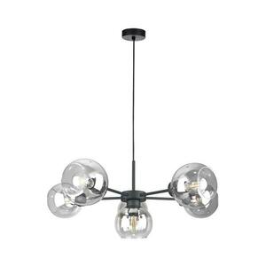 Keter Lighting Csillár zsinóron KALIOPE 6xE27/60W/230V fekete/átlátszó kép