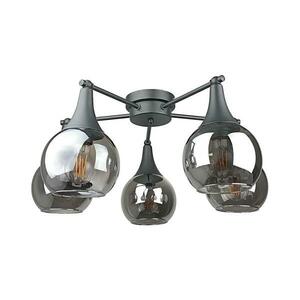 Keter Lighting Felületre szerelhető csillár STAR 5xE27/60W/230V fekete/füstös fekete kép