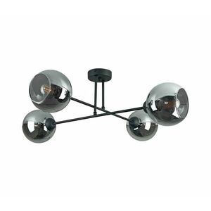 Keter Lighting Csillár rúdon VASCO 4xE27/60W/230V fekete/füstös fekete kép