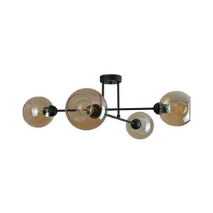 Keter Lighting Csillár rúdon VASCO 4xE27/60W/230V fekete/füstös bézs kép