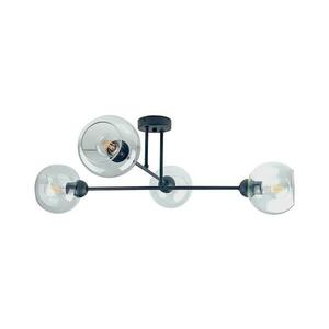 Keter Lighting Csillár rúdon VASCO 4xE27/60W/230V fekete/átlátszó kép