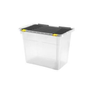 UTC Tárolódoboz 100 l fekete/átlátszó kép