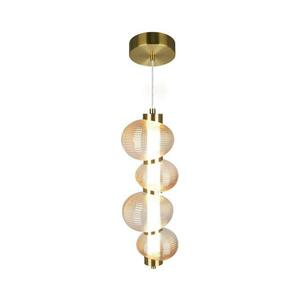 LED Csillár zsinóron BOLLA LED/17W/230V átm. 16 cm arany/füstös kép