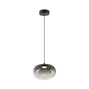LED Csillár zsinóron VASO LED/4W/230V átm. 18 cm fekete/füstös kép