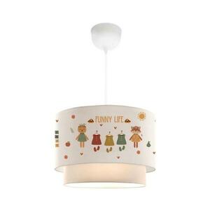 Gyerek csillár CANDY 1xE27/40W/230V fehér/többszínű kép