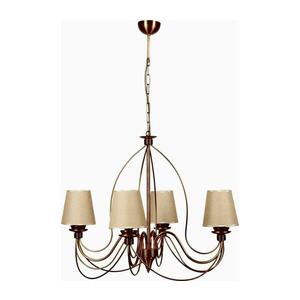 Láncos csillár CLASSIC 4xE14/40W/230V bronz/bézs kép