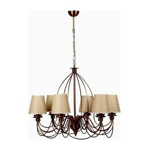 Láncos csillár CLASSIC 6xE14/40W/230V bronz/bézs kép