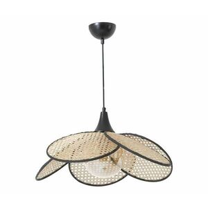 Kábeles függőlámpa FUME 1xE27/40W/230V átm. 45 cm fekete/bézs kép