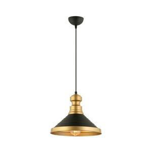 Kábelre függesztett csillár MONZA 1xE27/40W/230V, átmérő 30 cm, fekete/arany kép