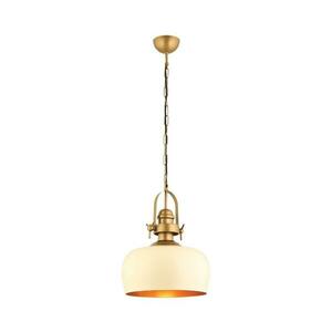MONZA kábeles függőlámpa 1xE27/40W/230V, átmérő 30 cm, krémszínű/bronzos kép