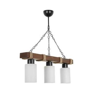 Láncos csillár JASMIN 3xE27/40W/230V barna/fehér kép