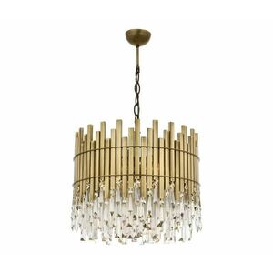 Láncos csillár CRYSTALLINE 6xE27/40W/230V, átm. 40 cm, sárgaréz kép