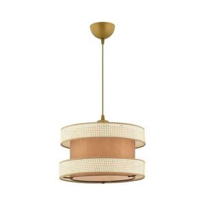 Zsinóros csillár HALO 1xE27/60W/230V barna/krémszínű kép