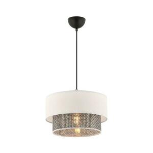 ECHO zsinóros függőlámpa 1xE27/60W/230V krémszínű/szürke kép
