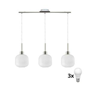Eglo LED csillár kábelen HARMA 3xE27/60W/230V matt króm/fehér kép