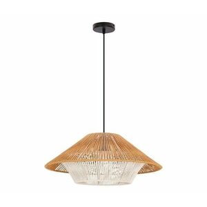 AFRICA függőlámpa kábellel 1xE27/40W/230V, átm. 50 cm, barna/krémszínű kép
