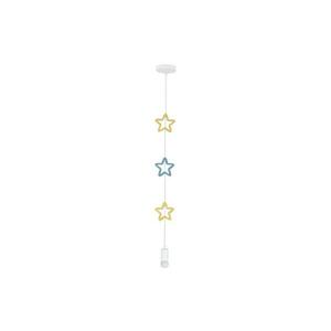 Gyermek függeszték STARS zsinórral 1xE27/20W/230V sárga/kék/fehér kép