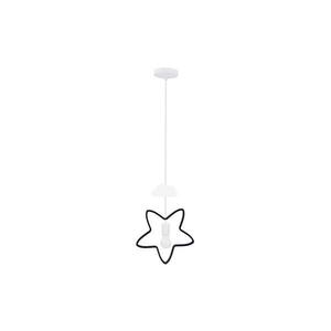Gyermek zsinóros függőlámpa STARS 1xE27/20W/230V fekete/fehér kép