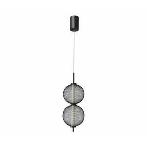 PUMA LED zsinóros függeszték LED/10W/230V, átm. 14 cm, fekete kép