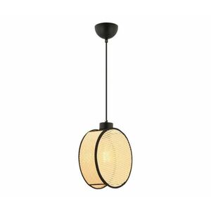 DRUM kábeles függőlámpa 1xE27/60W/230V bézs/fekete kép