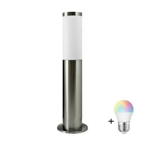 LED RGBW Dimmelhető kültéri lámpa LIVIA 1xE27/6, 5W/230V 45 cm IP44 ezüstszínű kép