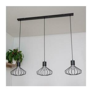 SOLANO kábeles függeszték 3xE27/15W/230V fekete/fényes króm kép