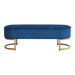 Dizájnos pad, kék Velvet szövet/gold króm-arany, MIRILA NEW kép