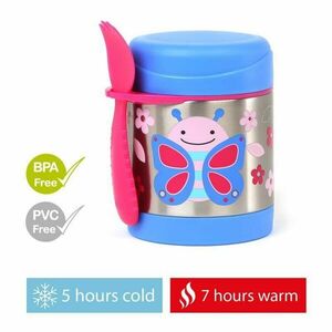 SKIP HOP Zoo Termosz ételhez kanállal/villával Pillangó 325 ml, 3év+ kép