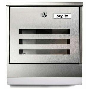 Pepita rozsdamentes acél Postaláda plexiüveg ablakkal - ezüst kép