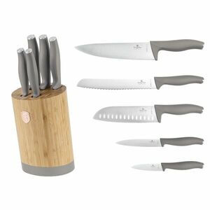 Dobozkészlet 6 részes Taupe Berlinger Haus BH 2756, bambusz tartó... kép