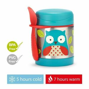 SKIP HOP Zoo Termosz ételtartó kanállal/villával Bagoly 325 ml, 3év+ kép