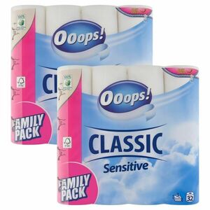 Ooops! Classic Sensitive 3 rétegű Toalettpapír 2x32 tekercs kép