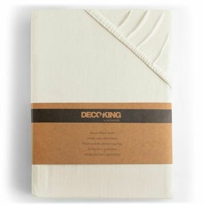 Amber DecoKing lepedő krémszínű dzsörzé anyag 100-120x200 kép