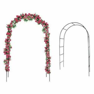 Növényfuttató pergola 140x38x240cm - sötétzöld kép