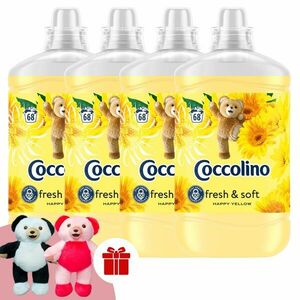 Coccolino Happy Yellow Öblítő koncentrátum 272 mosás 4x1700ml + A... kép
