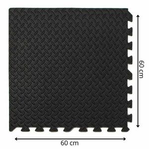 Springos Edzőszőnyeg 60x60x1, 2cm 4 db - Fekete kép