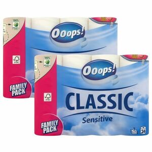 Ooops! Classic Sensitive 3 rétegű Toalettpapír 2x24 tekercs kép