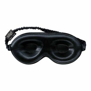 Fekete selyem alvómaszk Contour Black – slip kép