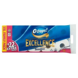 Ooops! Excellence Sensitive 3 rétegű Toalettpapír 20 tekercs kép