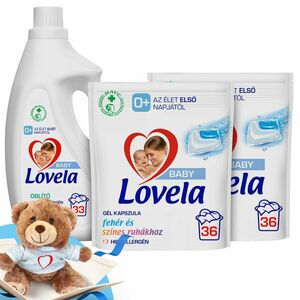 Lovela Baby Hipoallergén Mosókapszula csomag 72 mosás + Ajándék L... kép