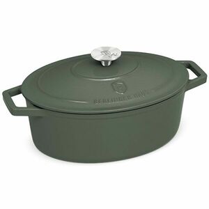 Ovális öntöttvas edény fedővel 4, 65L, 30 cm Zöld Matt Berlinger H... kép