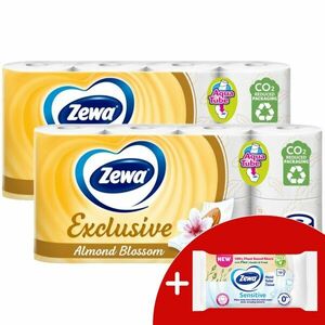 Zewa Exclusive Almond Blossom 4 rétegű Toalettpapír 2x8 tekercs +... kép