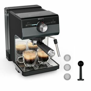 Krups XP384G10 Authentic+ Presszó karos kávéfőző - Sötétszürke, Fekete kép