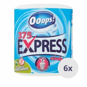 Ooops! Express 375 2 rétegű háztartási Papírtörlő 6x1 tekercs kép