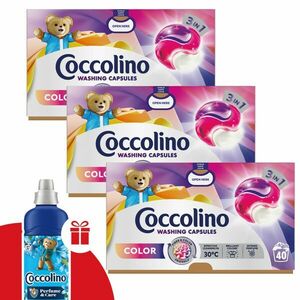 Coccolino Color 3in1 Mosókapszula 3x40 mosás + Ajándék Coccolino... kép