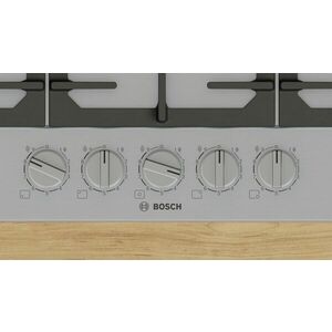 Bosch Serie 6, Gáz főzőlap, 75 cm, Nemesacél, PCQ7A5I90 kép