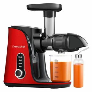 AMZCHEF GM3001-RD lassú sebességű gyümölcscentrifuga (piros) kép