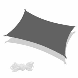 Springos vízálló szögletes Napvitorla 4x2m 160 g/m2 - Grafit kép